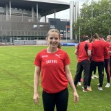 Emma van Camp, athlète du Lausanne-Sport, s'entraîne régulièrement à Berne avec le relais féminin